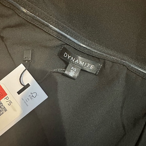 Tube Top Strapless Bare Fitted Jet Black Women’s Small US Dynamite - Picture 9 of 11